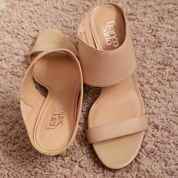Franco Sarto Shoes - Light tan/beige Slides